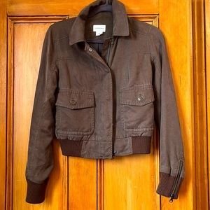 Club Monaco Brown Bomber Jacket